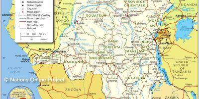 Mapa Demokratycznej Republiki Konga